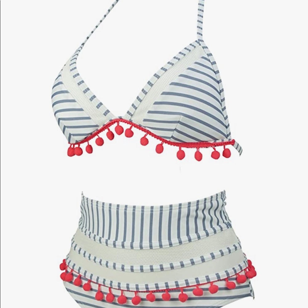 🤩HP! - Hi Waist Pom Pom Bikini - Picture 3 of 6